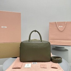 미우미우 가죽 볼링백 탑 핸들백 | MIUMIU |