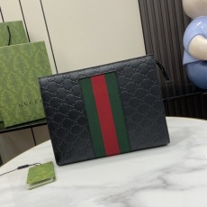 구찌 시마 레더 웹 파우치/475316